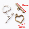 Fiasrel 10pcs Heart Shaped OT Clasp Buckle for DIY Jewelry Making Necklace Bracelet Connector