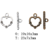 Fiasrel 10pcs Beautiful Fashion Alloy Heart Shape OT Clasp for Jewelry Making Accessories