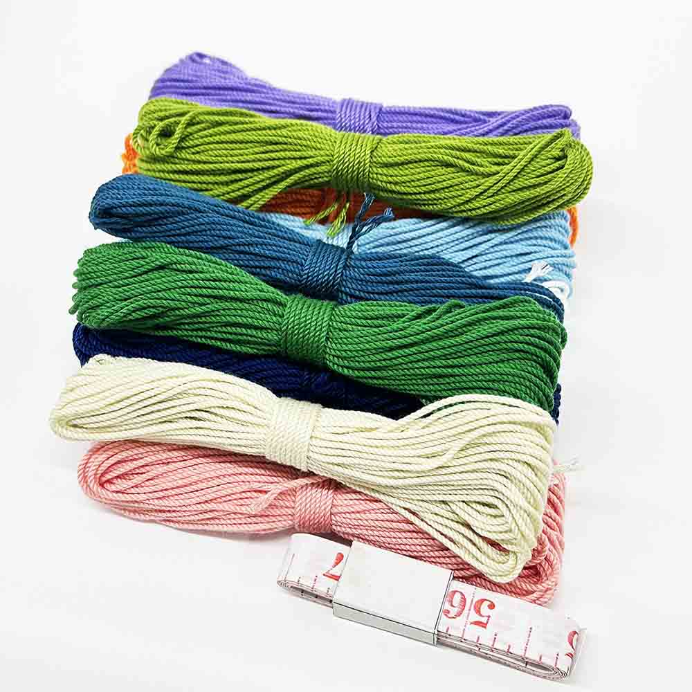 Fiasrel 10color 1MM 10Yards Colorful Twisted Cotton Rope DIY Jewelry Making Cotton Cord Kit