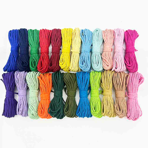 Fiasrel 2mm 23pcs Colorful Cotton Craft Rope Polyester Macrame Cord Kit