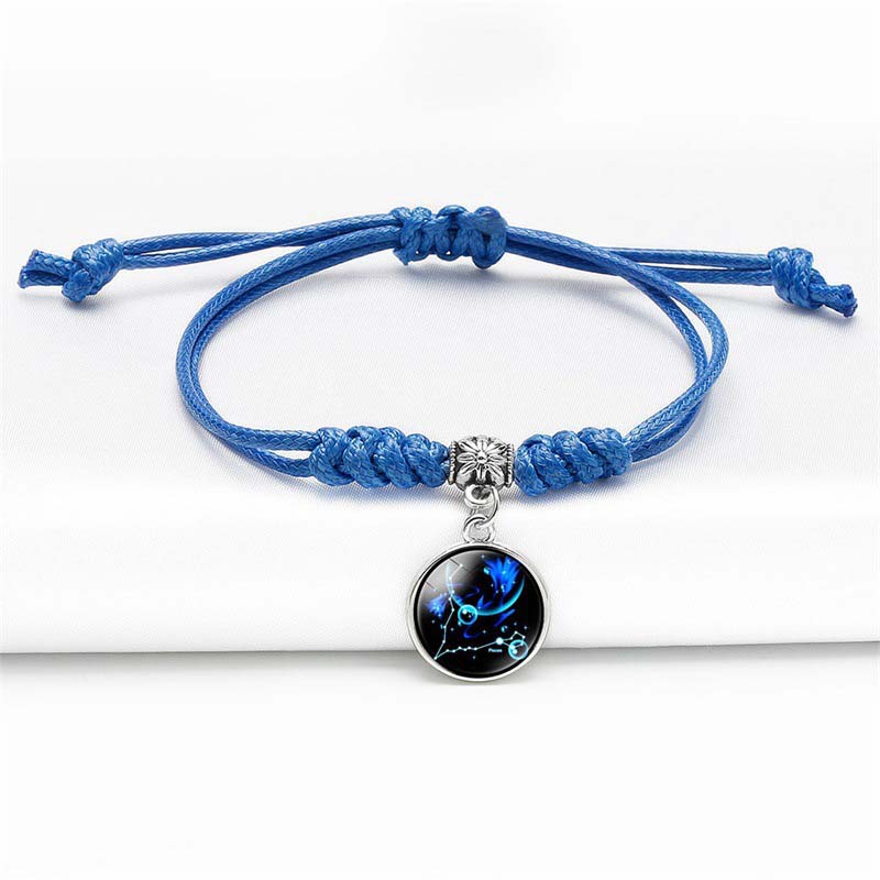 Fiasrel 12 Constellation Zodiac bracelet Adjustable Wristband Bracelets