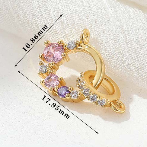 Fiasrel 14K Gold Plated Pearl Clasp Metal Cord Ends Clasp Necklace Bracelet Clasps