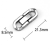 Fiasrel 5pcs Jewelry DIY Accessories 304 Stainless Steel Polished Necklace Buckle Ornaments Jewelry Bracelet U-shaped Cuban Buckle