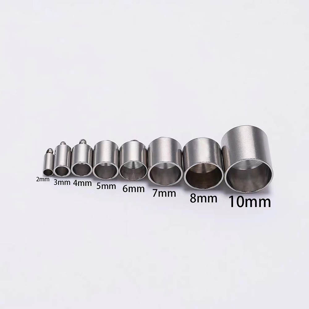 Fiasrel 20pcs Stainless Steel Snake Head Bracelet Necklace Rope Leather Rope Chain Buckle Stopper DIY Jewelry Buckle End Cord End Cap