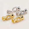 Fiasrel 2pcs 18K Gold Plated Spring Clasp Ladies Zircon Bracelet Pearl Connector Brass Toggle Jewellery Clasps