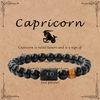 Fiasrel 12 Zodiac Couple Healing Real Precious Gemstone Stone Bracelet Crystals Fashion Jewelry Beaded Bracelet
