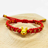 Fiasrel Adjustable Red String Braided Friendship Bracelet Gifts Cute Christmas Deer Charm Lucky Bracelets