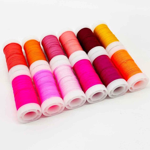 Fiasrel No.72 0.8mm 12rolls/set Pink Series DIY Jewelry Bracelet Accessories Jade Jewelry Thread String