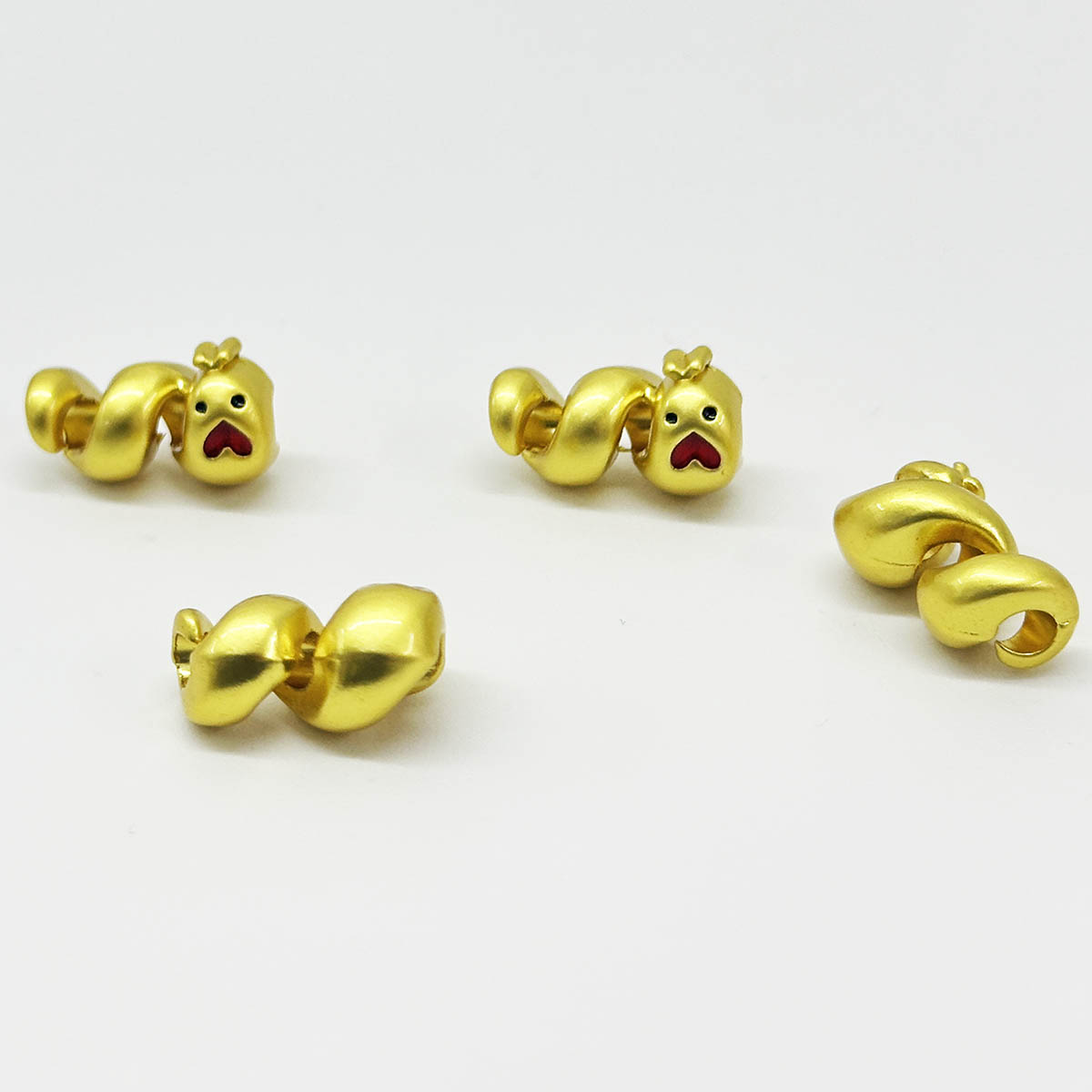 Fiasrel 14K gold Plagted Snake Beads 10*17mm