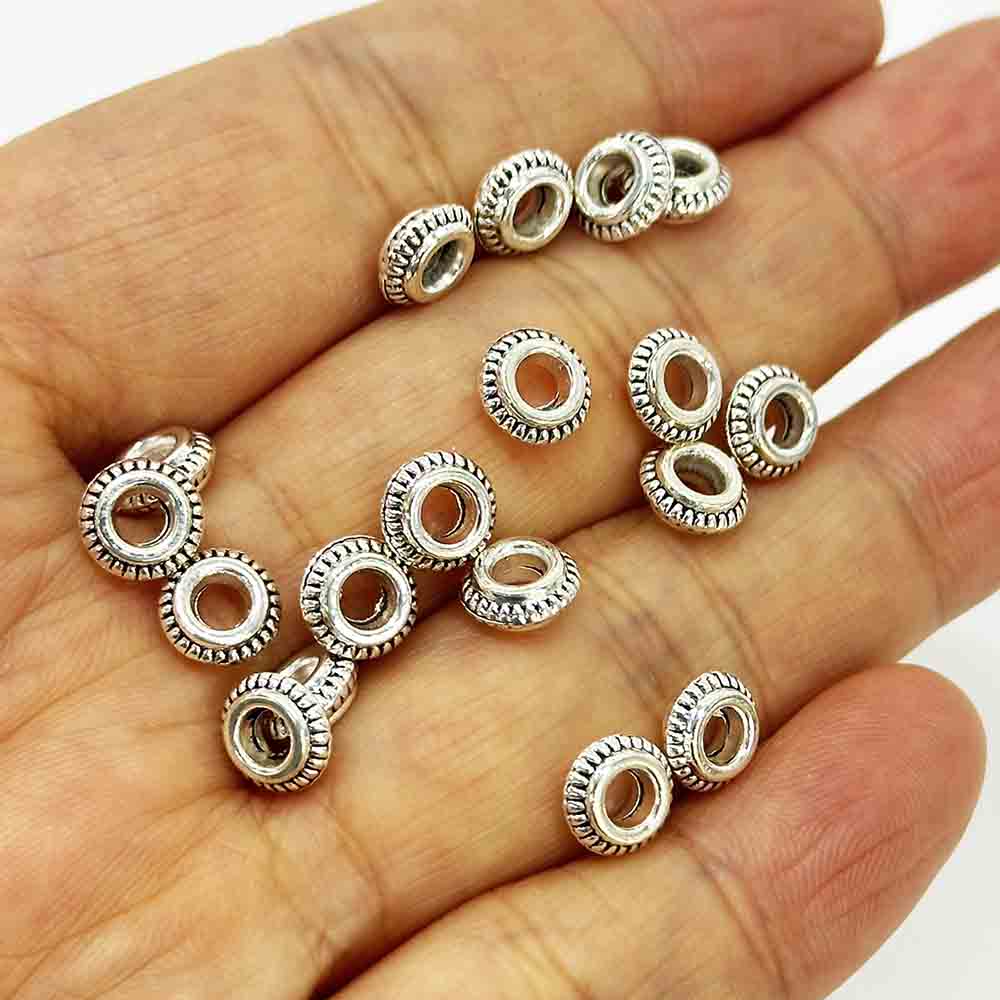 Fiasrel 10pcs Zinc Alloy Spacer Beads for Jewelry Making