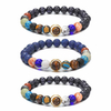 Fiasrel Universe Galaxy eight planets Sun universe Elastic Natural Stones Gemstones Bracelets Bangles