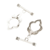 Fiasrel 10pcs Silver Plated Toggle Clasp T-O Clasp Metal Charms Jewelry