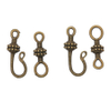 Fiasrel 10pcs Antique Bronze Tone Alloy Toggle Clasp Hook Metal Connectors OT Clasps
