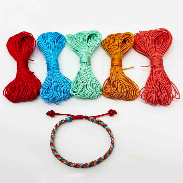 Fiasrel No.72 0.8mm 5bundles 20yards/bundles Moonlight over The Lotus Pond Color Series Nylon Cord Braided Jewelry Bracelet String Rope