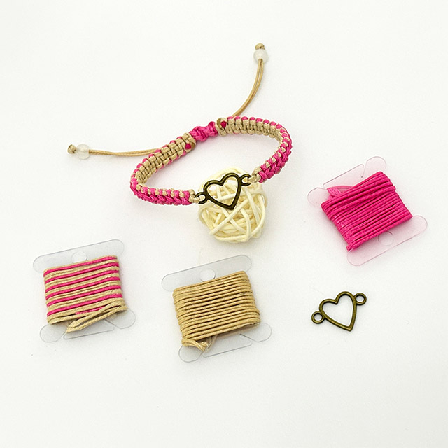 Sweeet Heart Shape Braided Bracelets Women Handmade Braided Rope Bracelet Thread Package