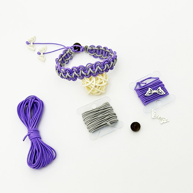 Butterfly Bead Flat Knot Handmade Bracelet Rope Thread