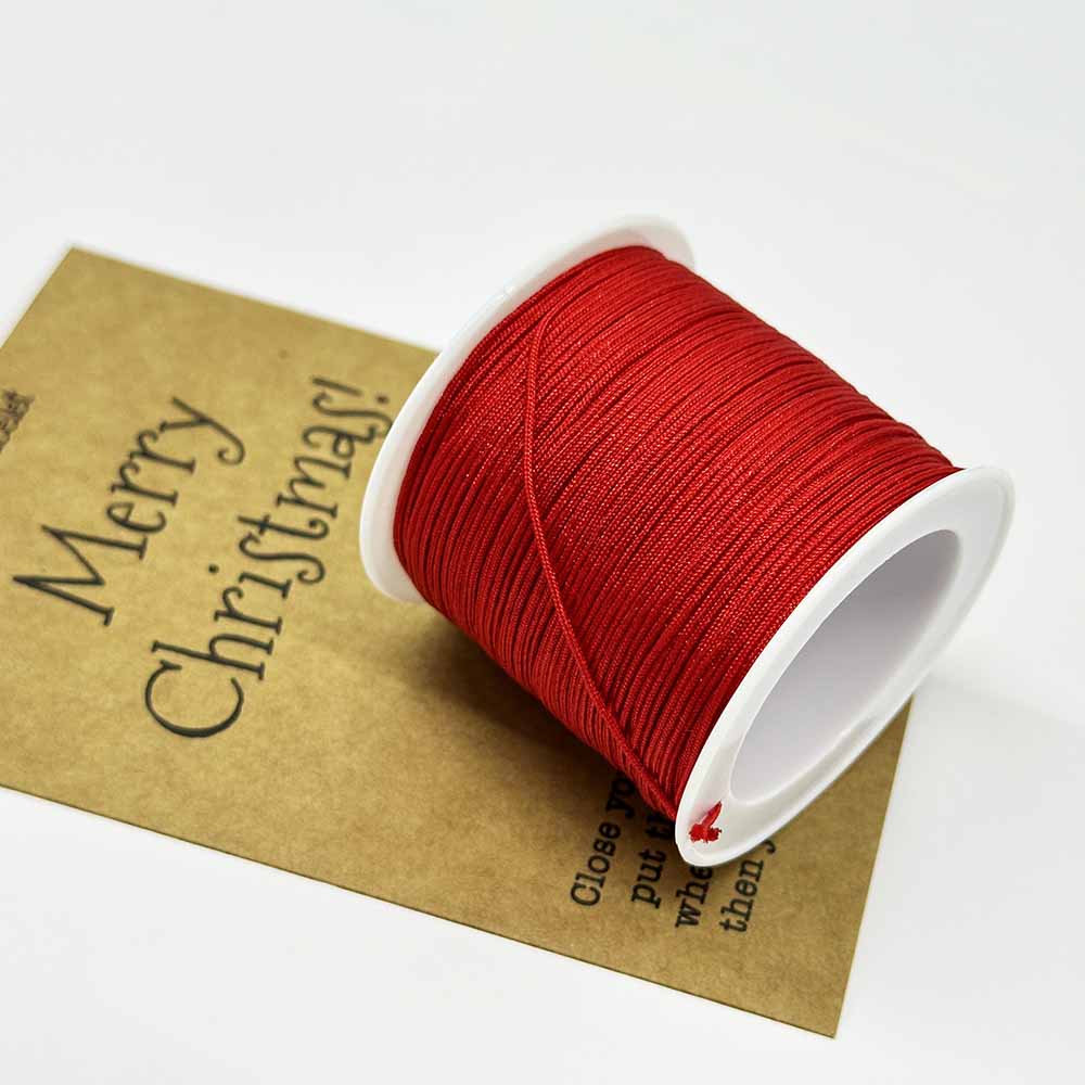 Fiasrel Christmas Thread Kit: 0.6/0.8/1.0/1.5mm 5-20yards Nylon Knot Macrame Cord Rope for DIY Bracelet Necklace Jewelry Making Craft Supplies