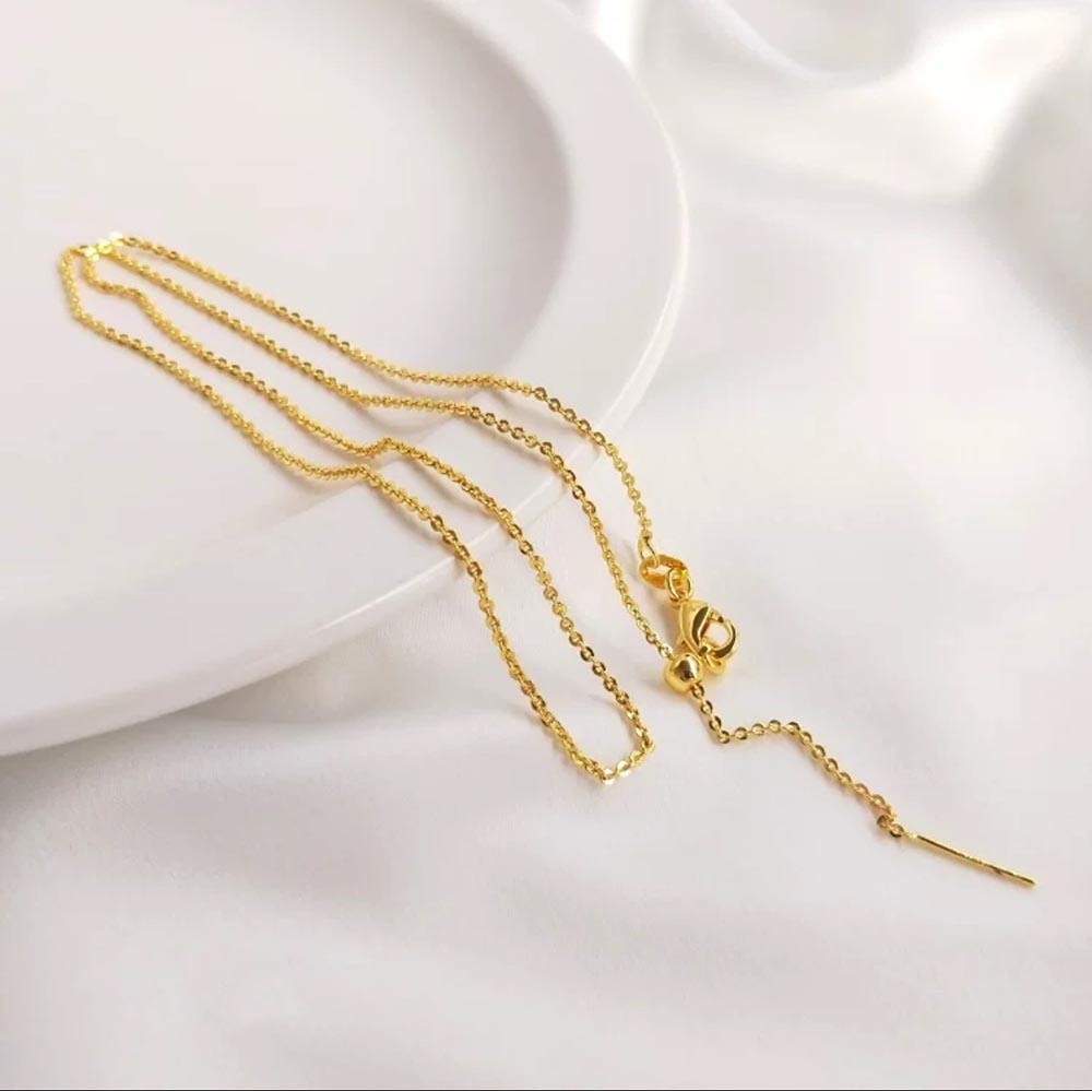 Fiasrel 10pcs Box Chains Sliding Ball Length Adjustable Chain Necklace for Jewelry Accessories