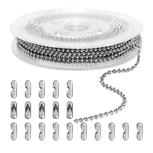 Fiasrel 2.4mm Stainless Steel Bead Chains Jewelry Ball Chains DIY Cable Chains for Jewelry Making Necklace 