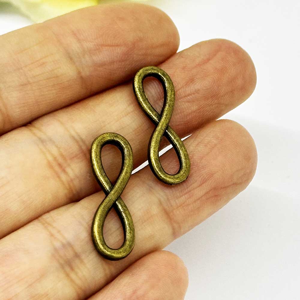 Fiasrel 10pcs DIY Vintage Alloy Jewelry Accessories - 8-Shape Connectors