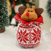Fiasrel Drawstring Pouches Christmas Eco-friendly Cotton Bag Reindeer Santa Sacks Christmas Gift Drawstring Bags