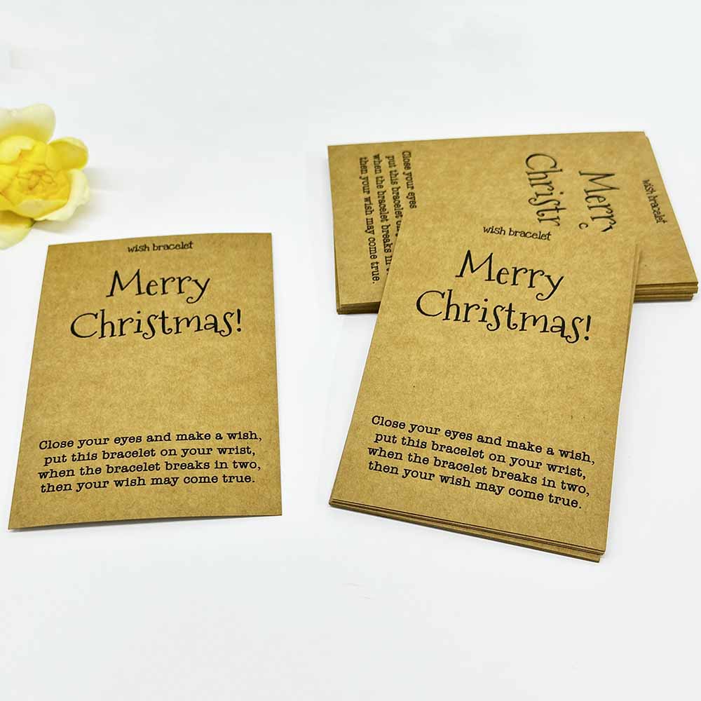 Fiasrel 20/50/100pcs Kraft Paper Card Display Jewelry Christmas Card Supplier