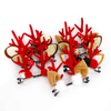 Fiasrel 1Pair Christmas Hair Clips Reindeer Antlers Xmas Hairpins Deer Antler Hair Clip for Christmas Decorative