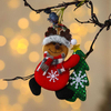 Fiasrel 1/4pcs Christmas Tree Plush Snowman Decorations Small Plush Holding Tree Doll Pendant Decoration Supplies