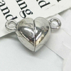 Fiasrel 10pcs DIY Jewelry Bracelet Alloy Multicolor Magnet Heart-Shaped Connectors Charm Pendants Beads