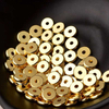 Fiasrel 100pcs Jewelry Accessory Gold Spacers Beads Bracelets Copper Spacer Loose Beads for Jewelry Making