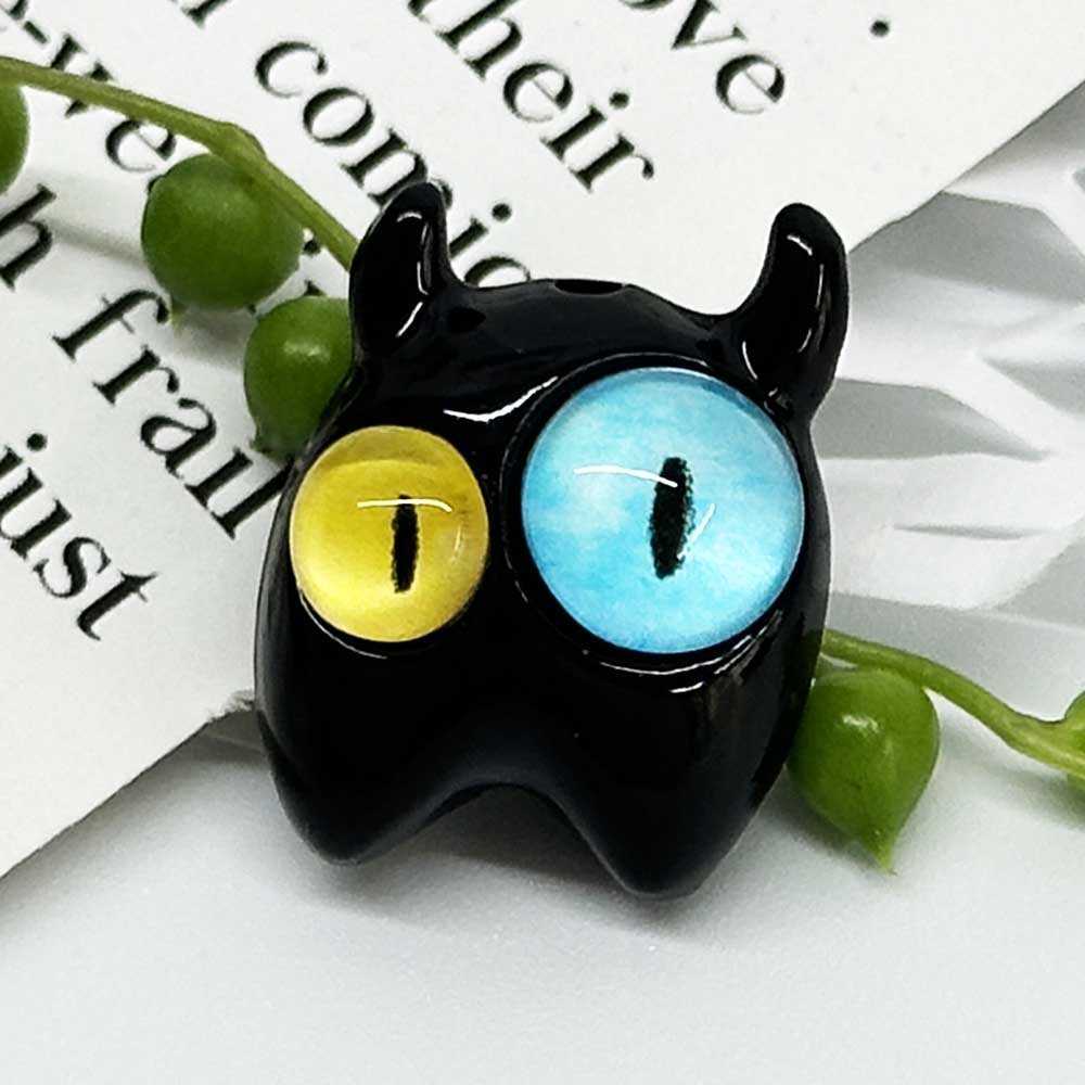 Fiasrel 10pcs Ghost Fairy Little Monster Funny Big Eye Alloy Beads