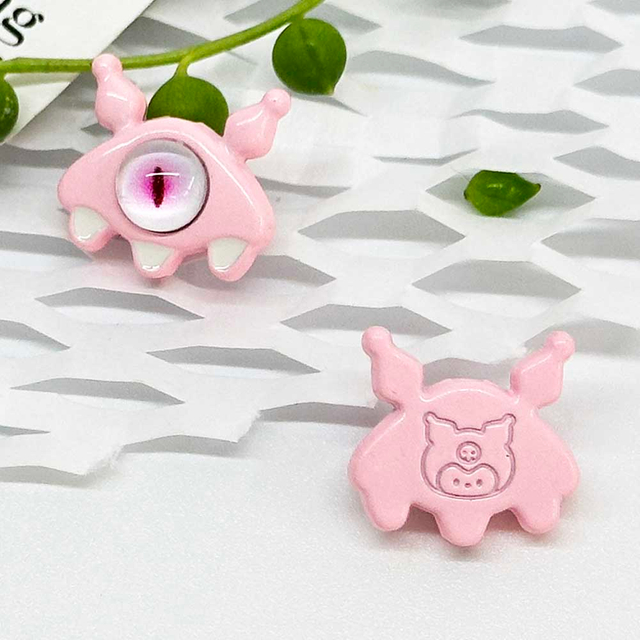 Fiasrel 10pcs Fashion Cute Simple Monster Eyes Cartoon Jewelry Beads for Women Girls