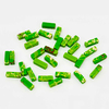 Fiasrel 20pcs Stone Rectangle Green Beads for Necklace Bracelet DIY Making Jewelry Accessory