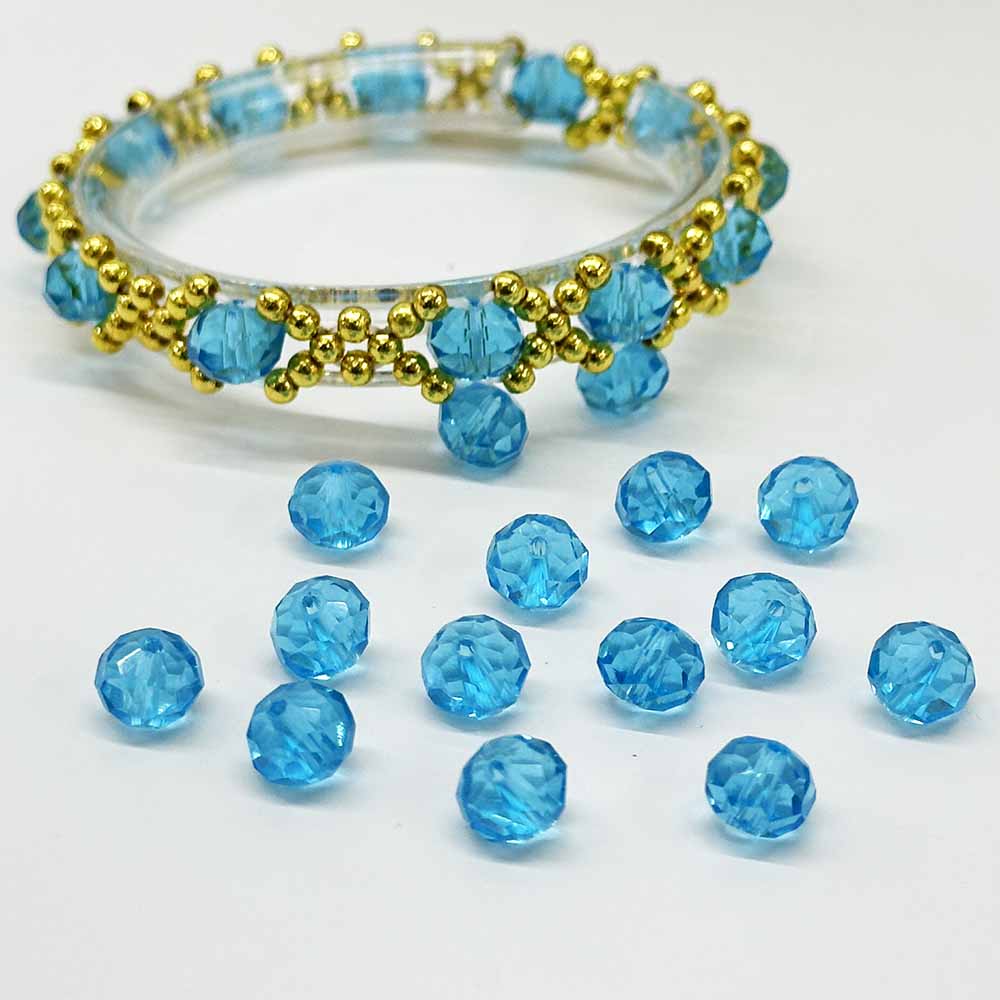 Fiasrel 50pcs 8mm DIY Crystal Beads for Jewelry Making