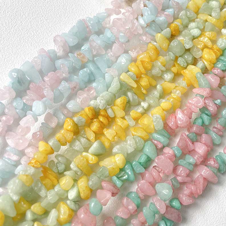 Fiasrel 1strand Irregular Shape Freeform Chip Beads for Jewelry Making DIY Bracelet