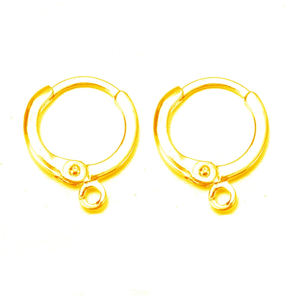 Fiasrel 10pcs/lot 18K Gold Ear wire brass lever back Earring Hooks Clasp for DIY Jewelry Earring Making Findings Supplies