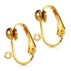 Fiasrel 5/10/50pairs/lot Metal Brass Clip-On Earring Converter Non-Pierced Ears