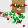 Fiasrel Christmas-Themed Red White Green Acrylic Beads for DIY Jewelry Making Handmade Necklaces Bracelets Craft Supplies