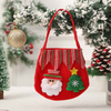 Fiasrel 1pcs/4pcs Christmas Holiday Party Decoration Handle Santa Gift Treat Bags Portable Candy Gift Baskets
