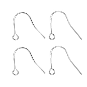 Fiasrel 5/20Pairs S925 Sterling Silver Plated Earrings Hook for DIY Jewelry Materials Making