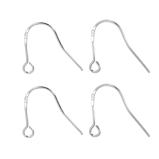 Fiasrel 5/20Pairs S925 Sterling Silver Plated Earrings Hook for DIY Jewelry Materials Making