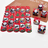 Fiasrel 12pcs Christmas Slap Bracelets Santa Claus Snowflake Elk Xmas Tree Print Pop Circle Toys Merry Christmas