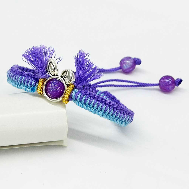 Fiasrel Handmade Adjustable Cute Rabbit Head Bracelet