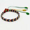Fiasrel Color Gradient Wax Cord Hand Woven Adjustable Multicoloured Rope Bracelet