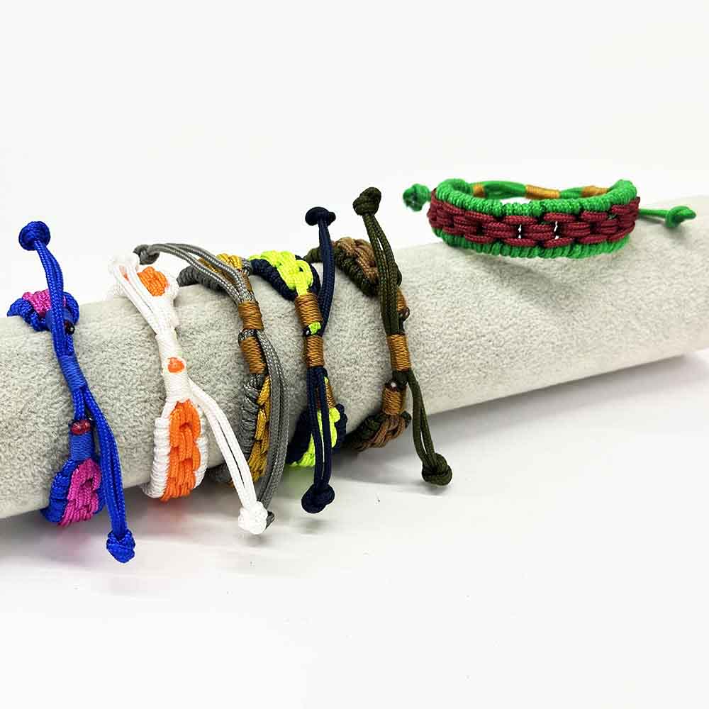 Fiasrel Fiasrel High Quality Adjusted Adjustable Closure Multicolor Paracord Survival Bracelets