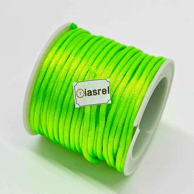 Fiasrel 40pcs 2.5mm Colorful Silky Macrame Braided Satin Cord Handmade DIY Woven Rope Nylon Chinese Knotting Craft Beading Cord for DIY Jewelry Making Bracelet Necklace