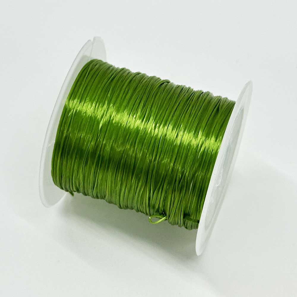 Fiasrel 1pcs 0.8mm 10Yards Elastic Bead Cord Flat Elastic Crystal String for Stretch Bracelet Making Beading Bracelet Necklace Jewelry Making Craft Supplies