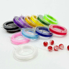 Fiasrel 13 Rolls 0.8mm Flat Elastic Bracelet Rope 13 Colorful High Elastic Beaded Elastic String for Bracelet Necklace Jewelry Making