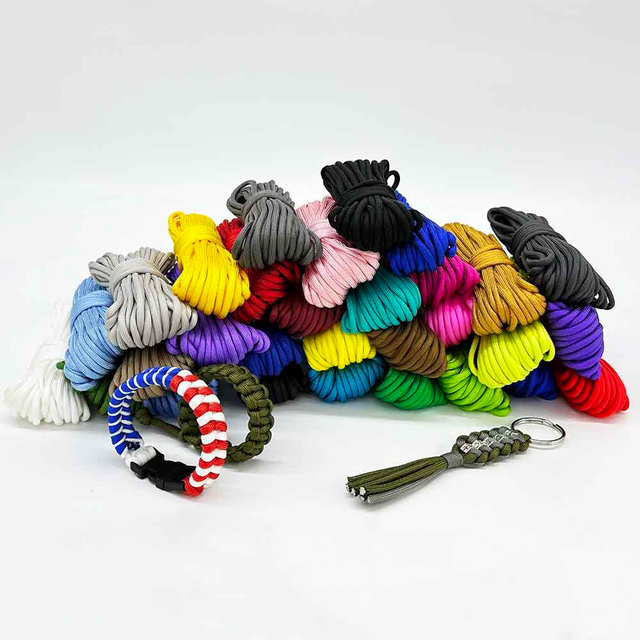 Fiasrel 10Yards 4mm Thick Braided 7-Core Paracord Rope for Camping, Hiking, Jewelry Making And DIY Projects