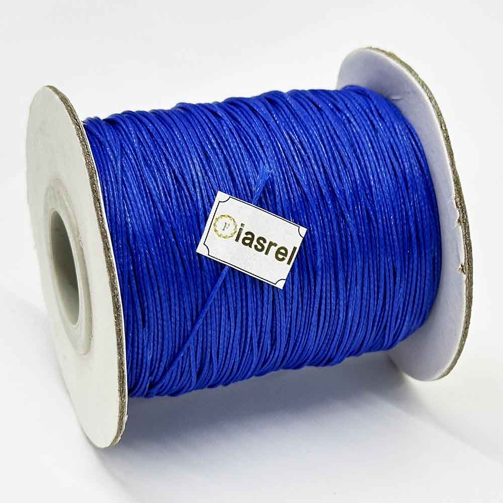 Fiasrel 1pcs 0.5/0.8/1.0/1.5 mm 170Yards Waxed Cord Waxed Polyester Thread Rattail Waxed Beading String Cord for Jewelry Bracelet Making Macrame Crafting